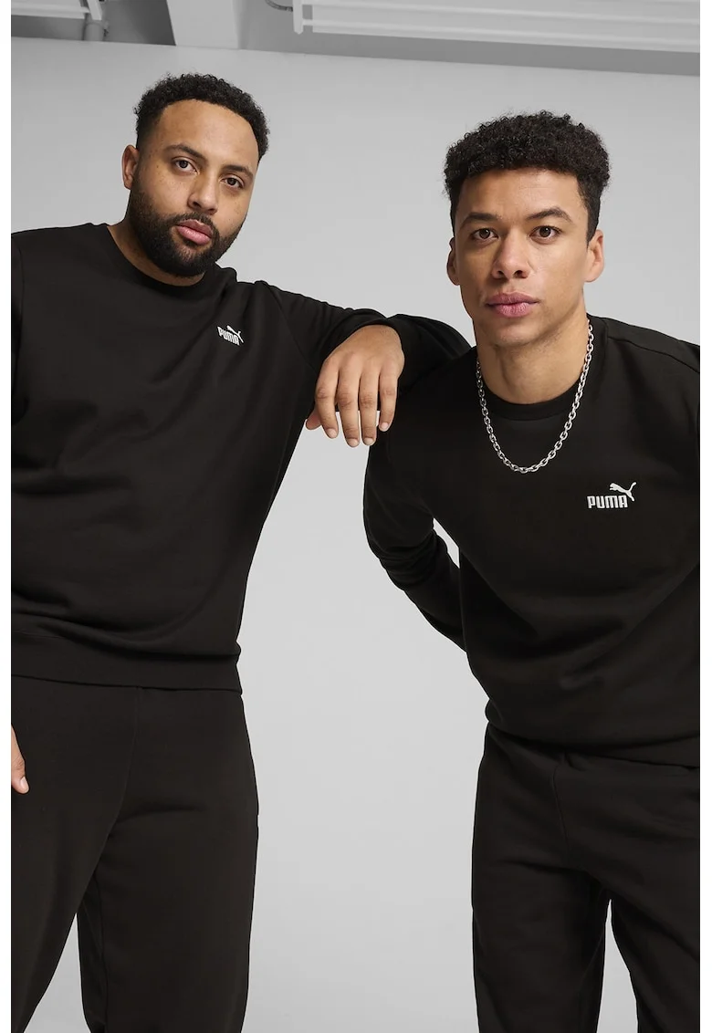 Bluza de trening cu decolteu la baza gatului Small No.1, Negru
