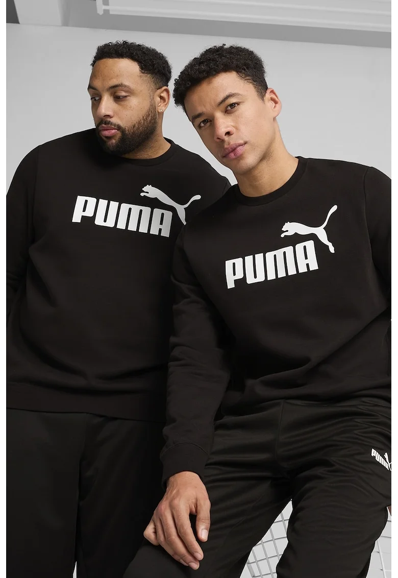 Bluza de trening cu imprimeu logo, Alb/Negru