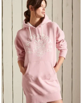 Rochie tip hanorac cu logo brodat