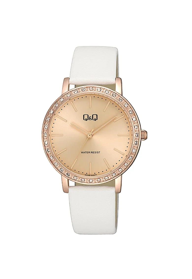Ceas analog de dama,  Auriu/Alb