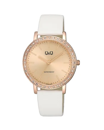 Ceas analog de dama,  Auriu/Alb