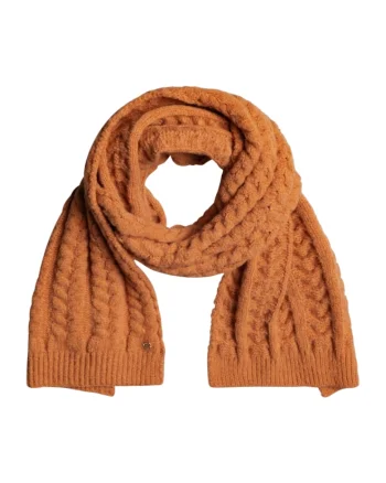 Esarfa din tricot,  Acril, Maro, 194 x 38,5 cm