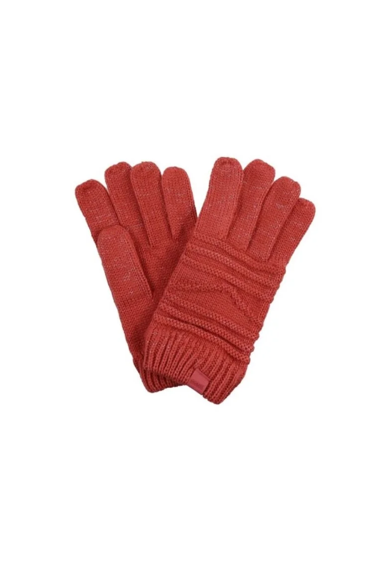 Manusi dama  S/M, rosii, material elastic, sezon toamna-iarna, poliester