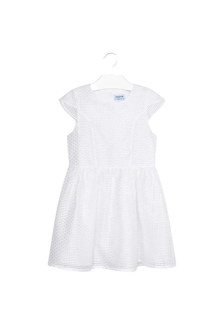 Rochie fete,  eleganta, alb, poliester,