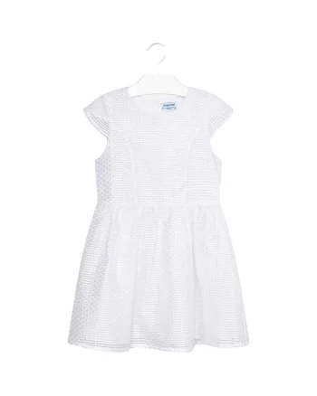 Rochie fete,  eleganta, alb, poliester,