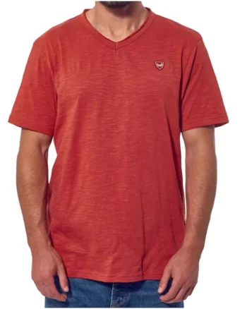 Tricou barbati  bumbac, portocaliu, croiala clasica