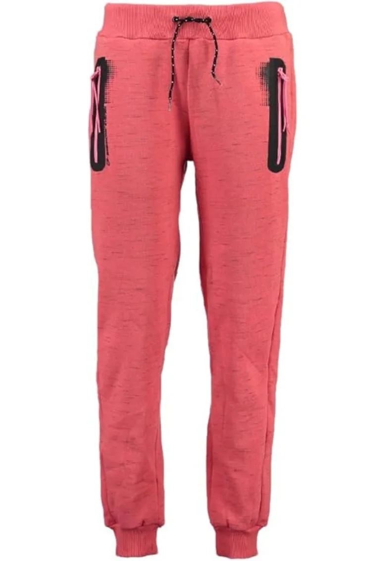 Pantaloni dama  bumbac-polietilena, rosu, jogging,