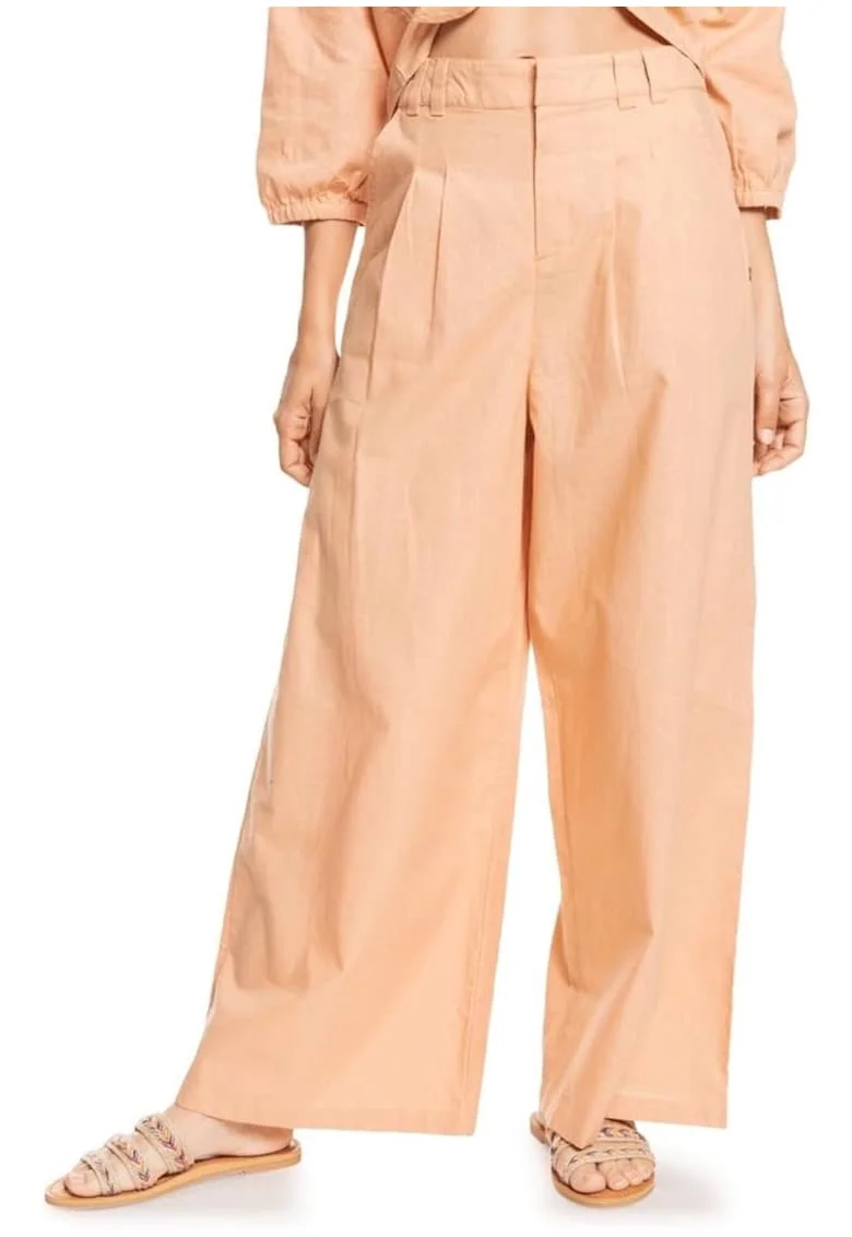 Pantaloni dama,  Bumbac/In, Portocaliu