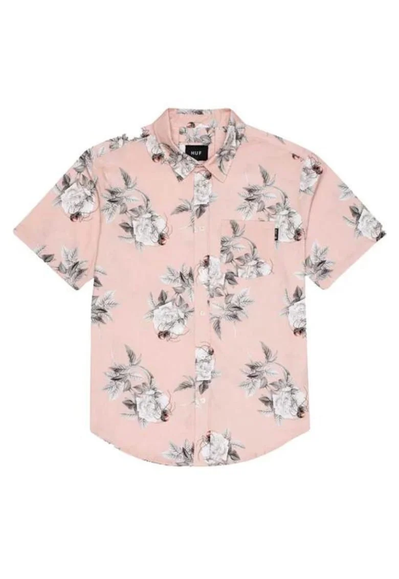 Camasa cu imprimeu floral si buzunar, Multicolor