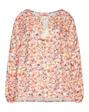 Bluza  Soso, stil Boho, florala, bej