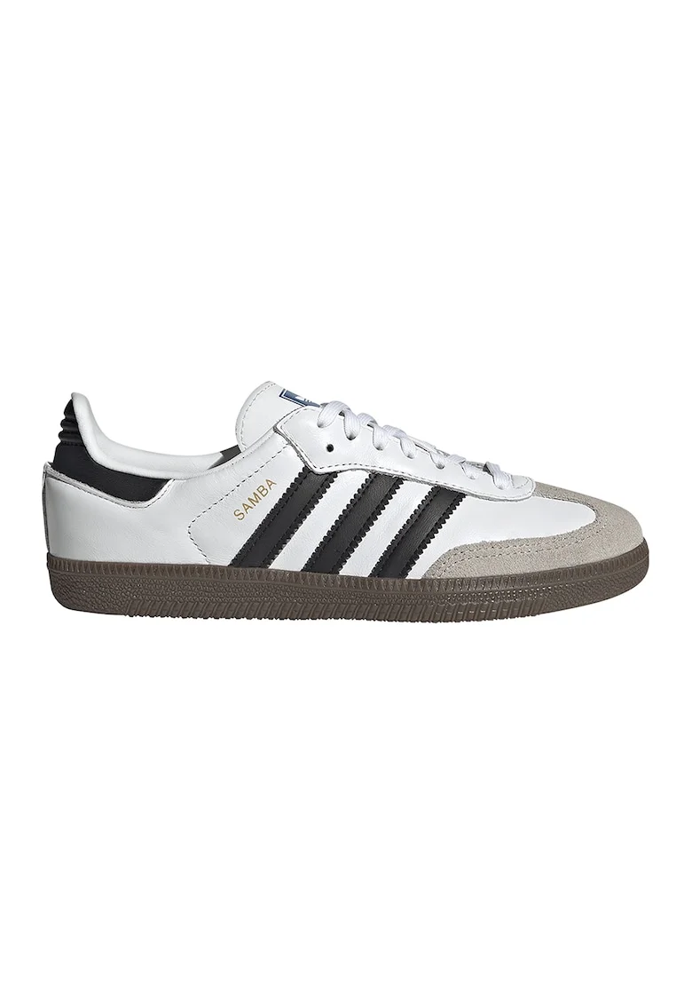 Pantofi sport din piele Samba OG, Negru stins/Alb optic/Grej