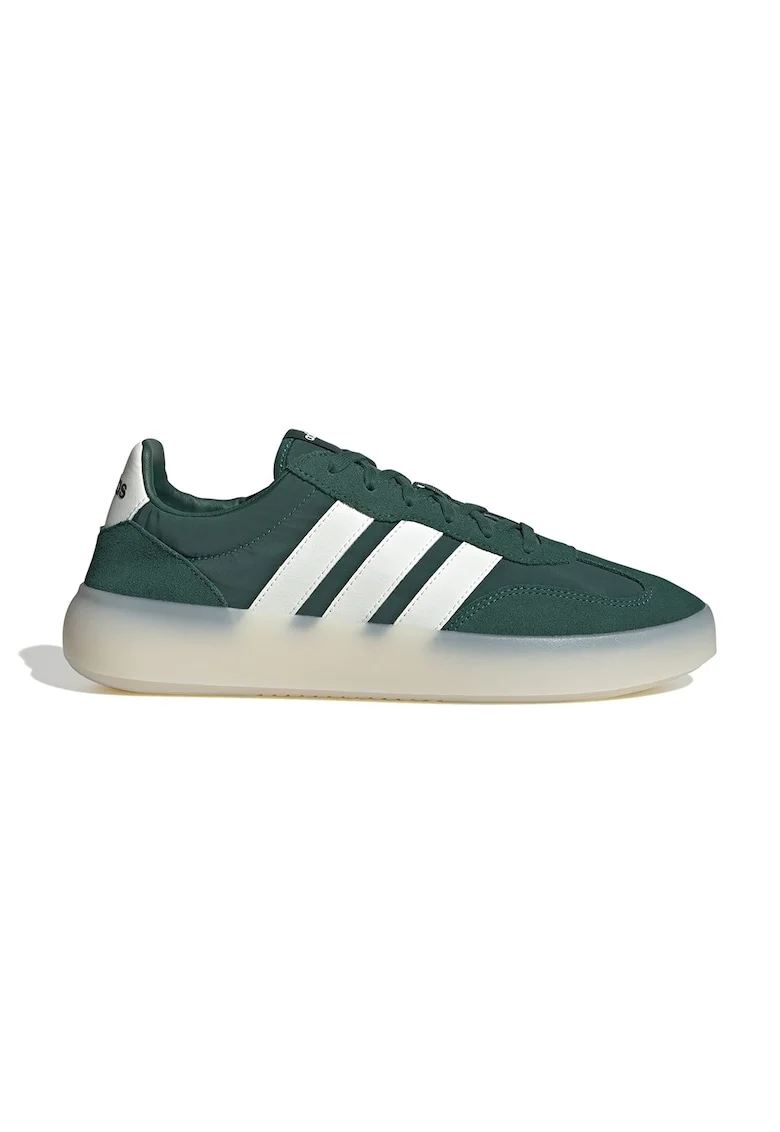 Pantofi sport Barreda Decode cu garnituri din piele intoarsa, Alb optic/Verde aquamarin