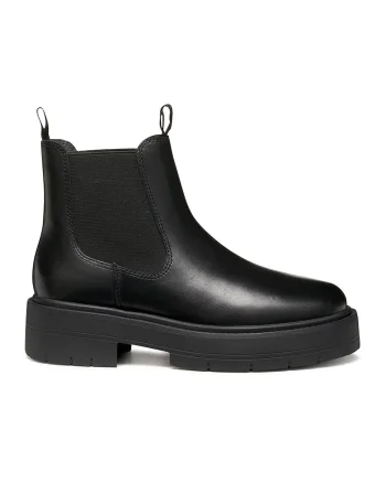 Ghete Chelsea de piele, Negru