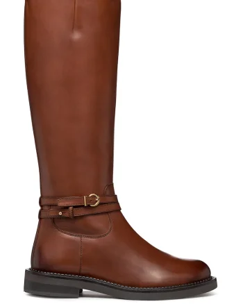 Cizme medii de piele, Caramel
