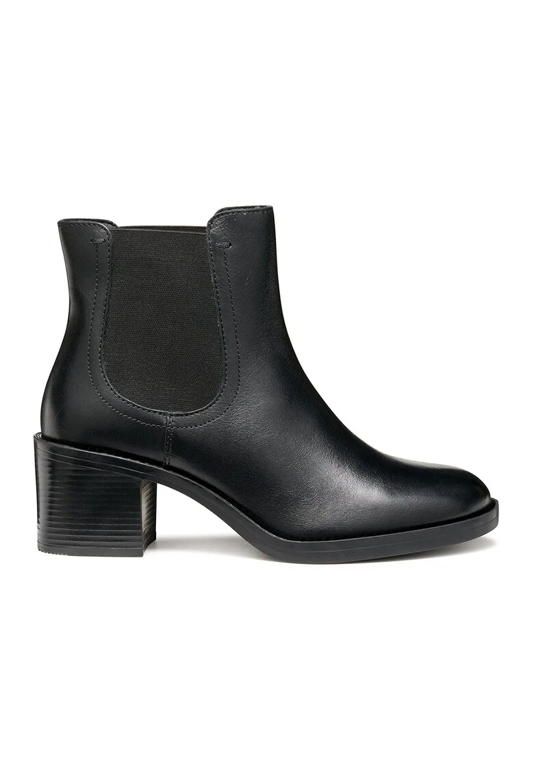 Botine Chelsea de piele, Negru
