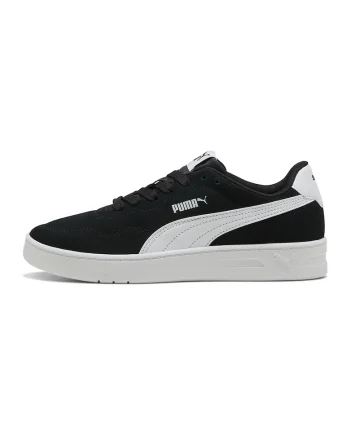 Pantofi sport Court Lally SD de piele si piele ecologica, Alb/Negru
