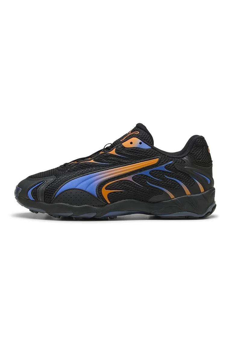 Pantofi sport Inhale cu garnituri sintetice, Negru/Portocaliu/Albastru royal