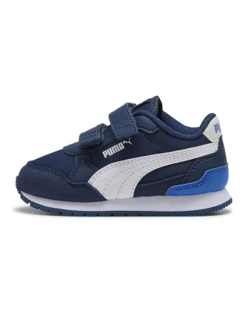 Pantofi sport ST Runner v4 NL cu inchidere velcro, Alb/Bleumarin