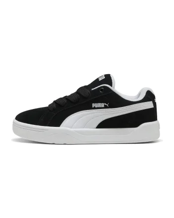 Pantofi sport Park Easy low-cut de piele intoarsa, Alb/Negru