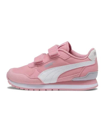 Pantofi sport ST Runner v4 NL cu inchidere velcro, Alb/Roz pastel