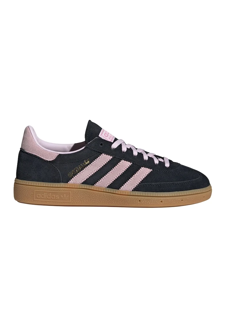 Pantofi sport din piele intoarsa cu logo Spezial, Negru/Roz deschis