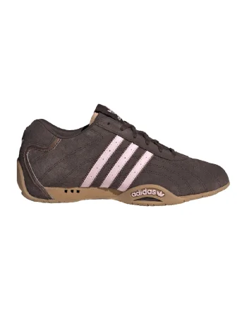 Pantofi sport din piele si piele intoarsa Adirace, Maro inchis/Roz pastel