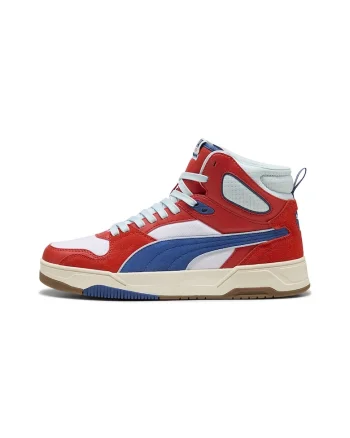 Pantofi sport mid-high RBD Break Retro, Alb optic/Rosu vermillion/Albastru
