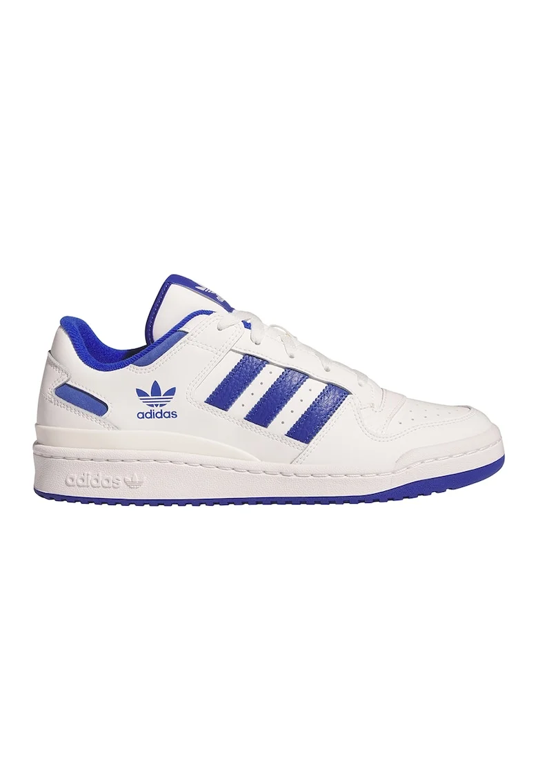 Pantofi sport din piele lacuita Forum, Alb/Albastru royal