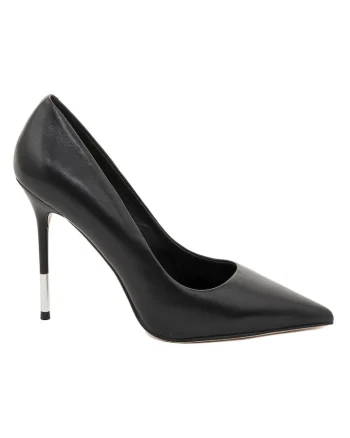 Pantofi din piele cu toc stiletto Linda, Negru