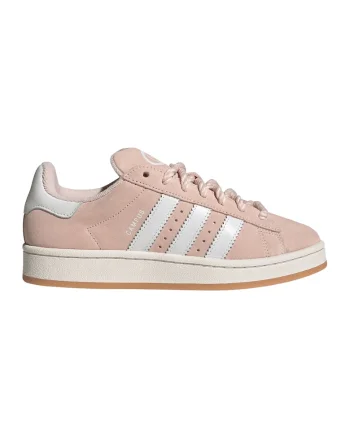 Pantofi sport din piele intoarsa cu logo contrastant Campus 00s, Roz somon