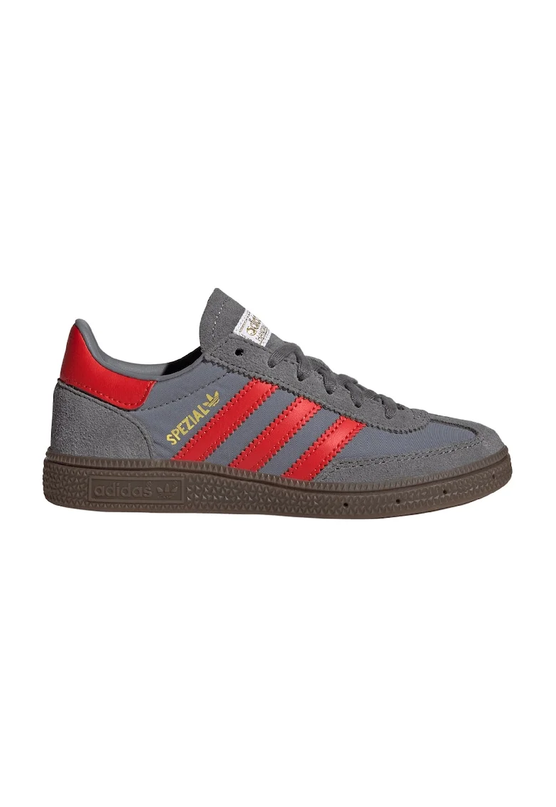 Pantofi sport low-cut cu insertii din piele intoarsa Spezial, Rosu vermillion/Gri inchis