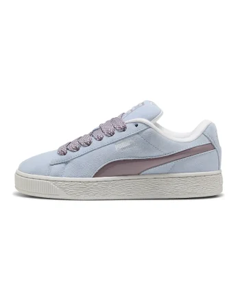Pantofi sport din piele intoarsa cu logo, Albastru glaciar/Roz prafuit