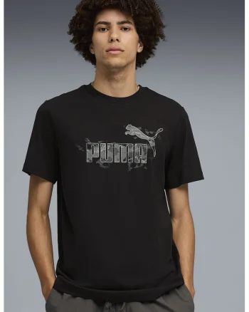 Tricou de bumbac cu imprimeu logo, Negru
