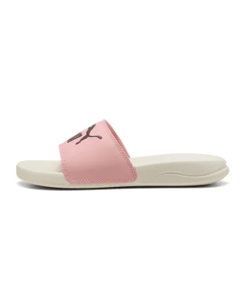 Papuci PopCat 20 cu logo, Negru/Roz prafuit/Crem
