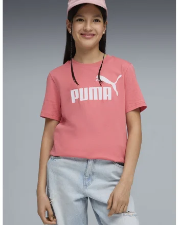 Tricou cu decolteu la baza gatului si imprimeu logo, Roz somon