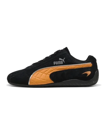 Pantofi sport McLaren Speedcat cu garnituri contrastante, Negru/Portocaliu mandarina