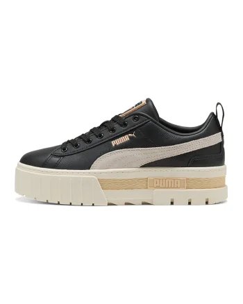Pantofi sport flatform cu insertii din piele intoarsa Mayze, Negru/Maro taupe deschis