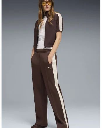 Pantaloni de trening drepti T7 Always On, Maro cognac