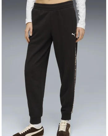 Pantaloni de trening cu talie medie Essentials, Negru, Piersica,