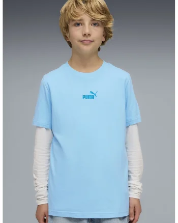 Tricou regular fitcu logo brodat Essentials, Albastru deschis,