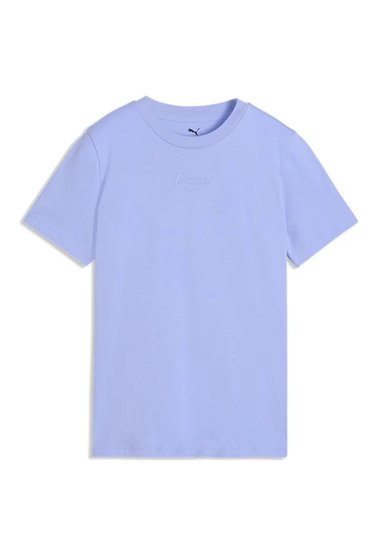 Tricou cu detaliu logo Essentials Script, Albastru lavanda