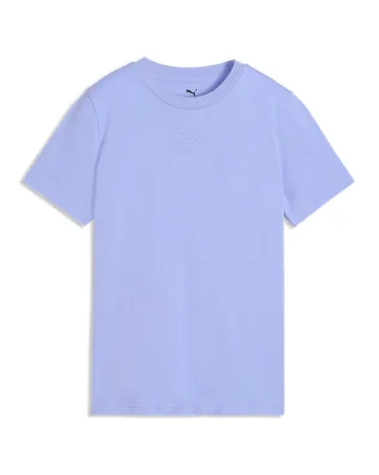Tricou cu detaliu logo Essentials Script, Albastru lavanda
