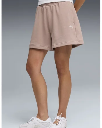 Pantaloni scurti cu talie elastica WARDROBE ESS, Roz prafuit,