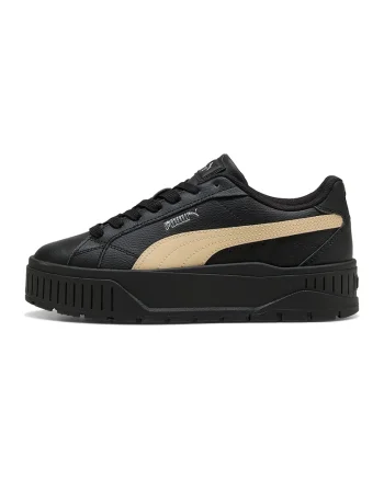 Pantofi sport Karmen II flatform, Alb fildes/Negru/Negru stins