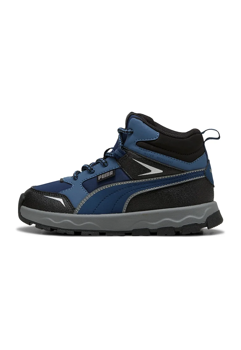 Pantofi sport mid-high cu finisaj rezistent la apa Evolve, Negru/Albastru inchis