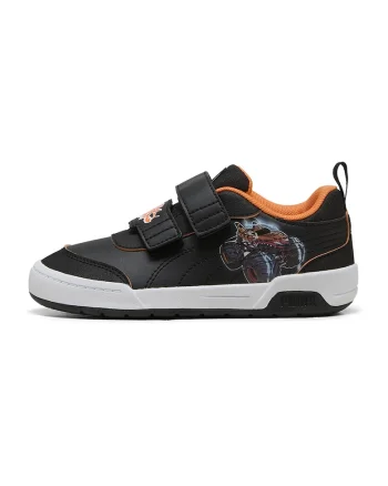 Pantofi sport Multiflex 2 Hot Wheels cu velcro, Negru/Portocaliu