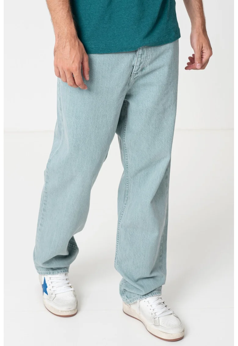Blugi relaxed fit cu model cu 5 buzunare Nate, Albastru deschis