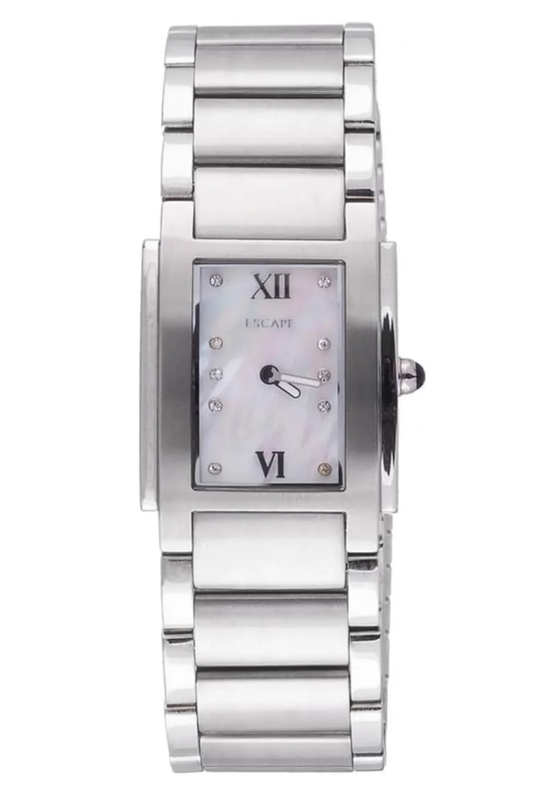 Ceas dama  34 mm, curea otel, rezistenta la apa 5 ATM, argintiu