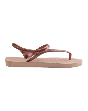 Sandale de cauciuc cu bareta separatoare Flash Urban, Auriu rose