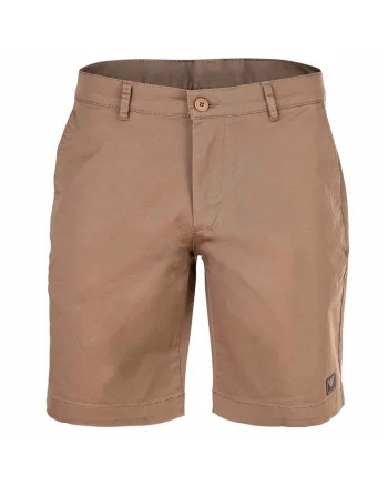 Pantaloni scurti uni cu logo, Maro